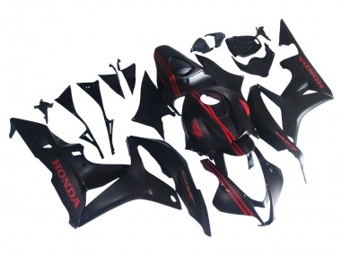2007-2008 Honda CBR600RR Motorcycle Fairings - Matte Black Red UK Manufacturers