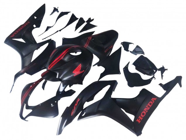 2007-2008 Honda CBR600RR Motorcycle Fairings - Matte Black Red UK Manufacturers