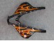 2007-2008 Honda CBR600RR Motorcycle Fairings - Glossy Black Orange Flame UK Manufacturers