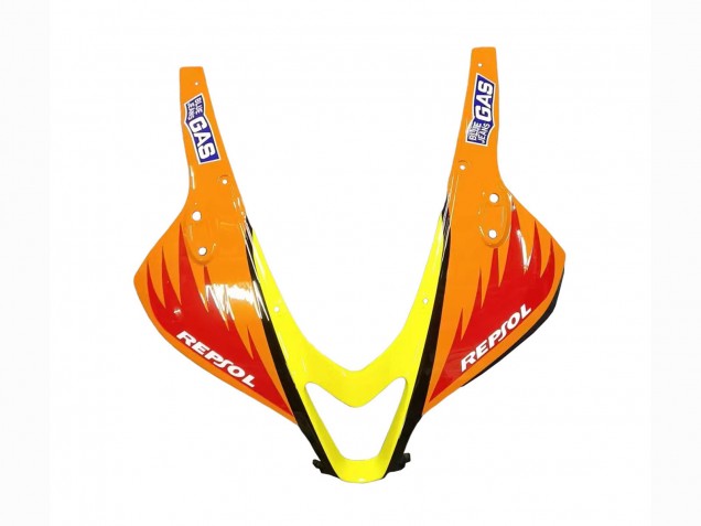 2007-2008 Honda CBR600RR Motorcycle Fairings - Yellow Orange Glossy Black Rossi Repsol UK Manufacturers