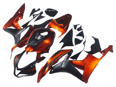 2007-2008 Honda CBR600RR Motorcycle Fairing - Orange Matte Black UK Manufacturers