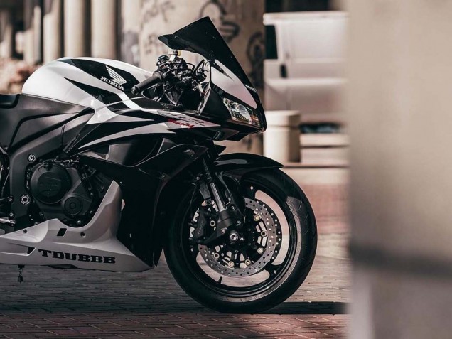 2007-2008 Honda CBR600RR Motorcycle Fairings - White Black Racing UK Manufacturers