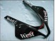 2007-2008 Honda CBR600RR Motorcycle Fairings - Glossy Black White West UK Manufacturers