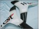 2007-2008 Honda CBR600RR Motorcycle Fairings - Glossy Black White West UK Manufacturers