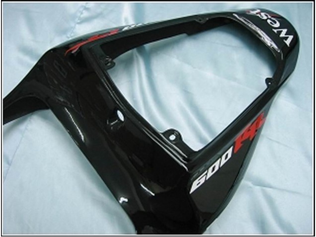 2007-2008 Honda CBR600RR Motorcycle Fairings - Glossy Black White West UK Manufacturers