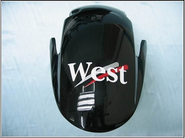 2007-2008 Honda CBR600RR Motorcycle Fairings - Glossy Black White West UK Manufacturers