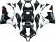 2007-2008 Honda CBR600RR Motorcycle Fairings - Glossy Black White West UK Manufacturers