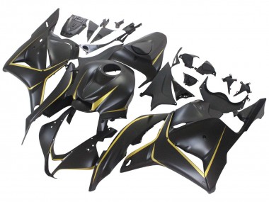 2009-2012 Honda CBR600RR Motorcycle Fairings - Matte Black Gold UK Manufacturers