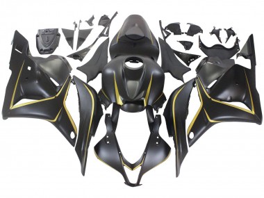 2009-2012 Honda CBR600RR Motorcycle Fairings - Matte Black Gold UK Manufacturers
