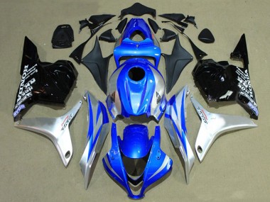 2009-2012 Honda CBR600RR Motorcycle Fairings - Silver Blue Glossy Black Racing UK Manufacturers