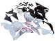 2009-2012 Honda CBR600RR Motorcycle Fairings - White Cherry Blossom Glossy Black UK Manufacturers