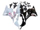2009-2012 Honda CBR600RR Motorcycle Fairings - White Cherry Blossom Glossy Black UK Manufacturers