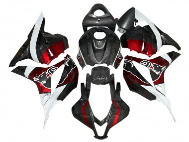 2009-2012 Honda CBR600RR Motorcycle Fairings - White Red Black Carbon Fiber UK Manufacturers
