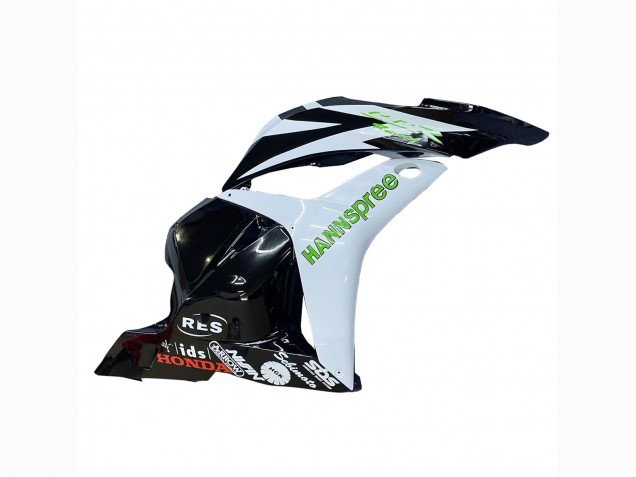 2009-2012 Honda CBR600RR Motorcycle Fairings - White Green Glossy Black Hannspree UK Manufacturers