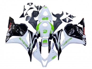 2009-2012 Honda CBR600RR Motorcycle Fairings - White Green Glossy Black Hannspree UK Manufacturers