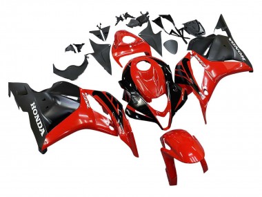 2009-2012 Honda CBR600RR Motorcycle Fairings - Red Glossy Black Matte Black Stripe UK Manufacturers