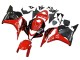 2009-2012 Honda CBR600RR Motorcycle Fairings - Red Glossy Black Matte Black Stripe UK Manufacturers