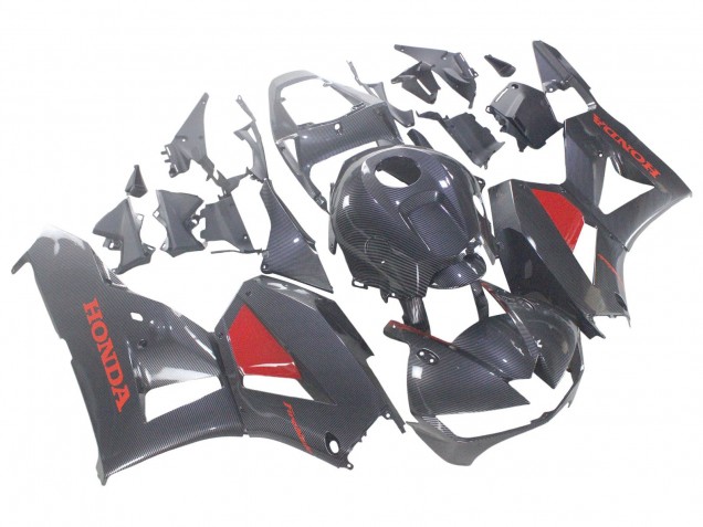 2013-2023 Honda CBR600RR Motorcycle Fairings - Black Carbon Fiber Red UK Manufacturers