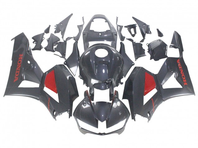 2013-2023 Honda CBR600RR Motorcycle Fairings - Black Carbon Fiber Red UK Manufacturers