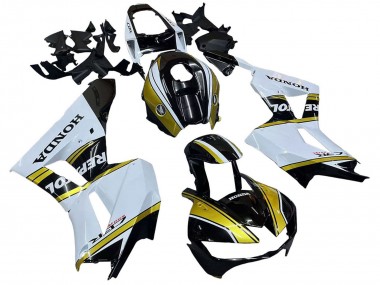 2013-2023 Honda CBR600RR Motorcycle Fairings - White Gold Glossy Black Repsol UK Manufacturers
