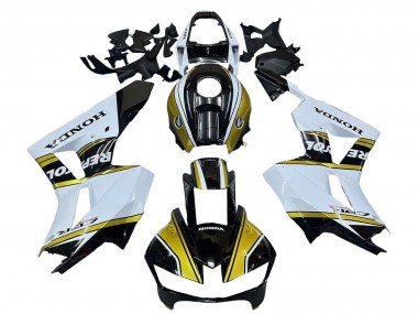 2013-2023 Honda CBR600RR Motorcycle Fairings - White Gold Glossy Black Repsol UK Manufacturers