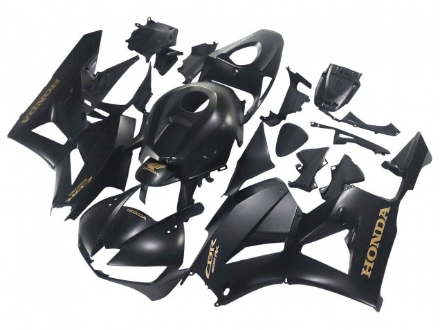 2013-2023 Honda CBR600RR Motorcycle Fairings - Matte Black Gold Decals UK Manufacturers