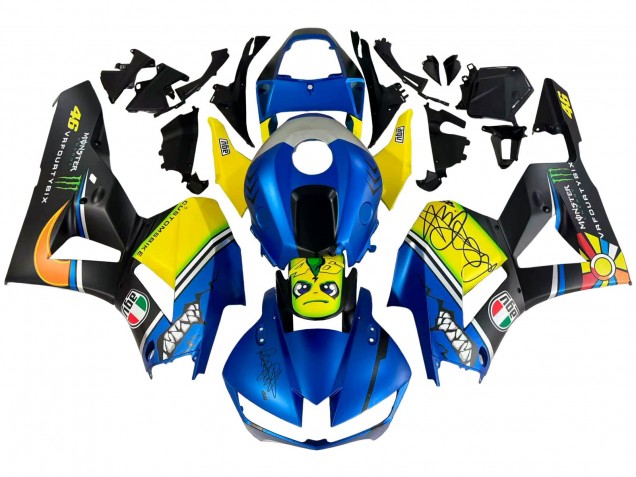 2013-2023 Honda CBR600RR Motorcycle Fairings - Blue Yellow Matte Black Green Monster Shark UK Manufacturers