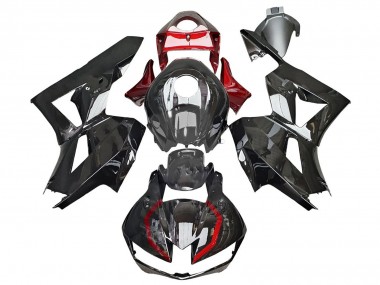 2013-2023 Honda CBR600RR Motorcycle Fairings - Glossy Black Red UK Manufacturers