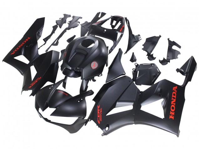 2013-2023 Honda CBR600RR Motorcycle Fairings - Matte Black Red Decals UK Manufacturers