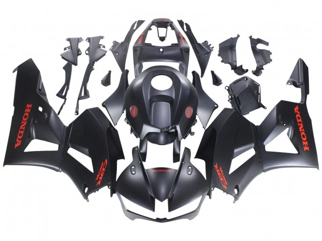 2013-2023 Honda CBR600RR Motorcycle Fairings - Matte Black Red Decals UK Manufacturers