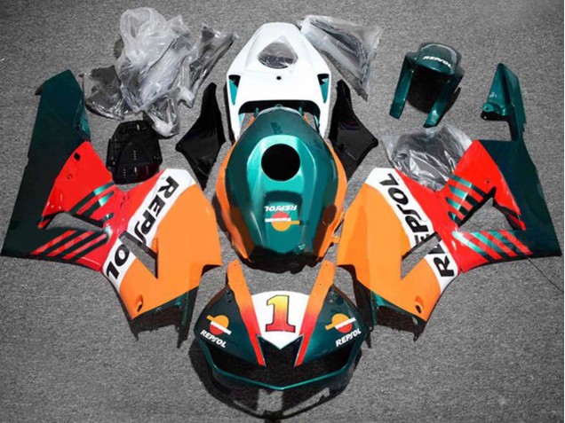 2013-2023 Honda CBR600RR Motorcycle Fairings - Orange White Red Glossy Black Dark Green Repsol 1 UK Manufacturers
