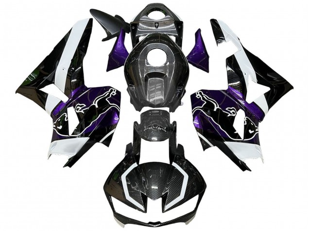 2013-2023 Honda CBR600RR Motorcycle Fairings - Black Carbon Fiber White Purple Red Bull UK Manufacturers