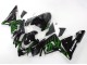 2004-2005 Kawasaki ZX10R Motorcycle Fairings - Black with Green Flame Ninja UK Manufacturers