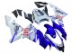2004-2005 Kawasaki ZX10R Motorcycle Fairings - Glossy Blue White Fiat Motul UK Manufacturers