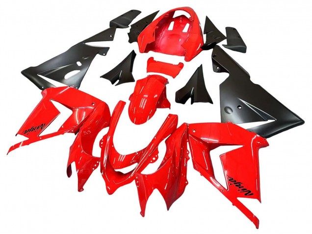 2004-2005 Kawasaki ZX10R Motorcycle Fairings - Red Black Ninja UK Manufacturers