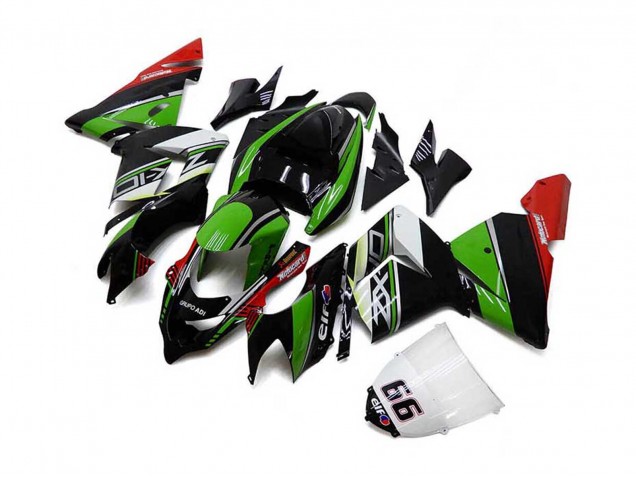 2004-2005 Kawasaki ZX10R Motorcycle Fairings - White Black Green Elf UK Manufacturers