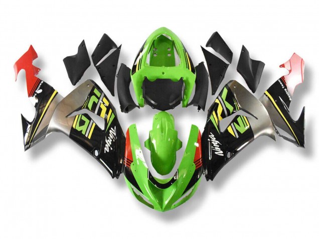 2006-2007 Kawasaki ZX10R Motorcycle Fairings - Green Grey Red Black Yellow UK Manufacturers