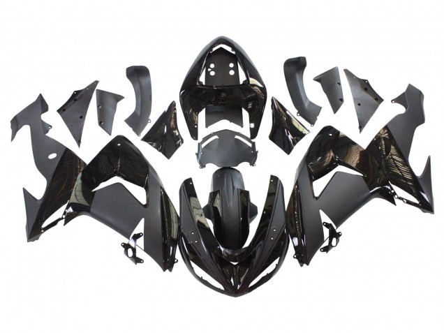 2006-2007 Kawasaki ZX10R Motorcycle Fairings - Matte Black Glossy Black UK Manufacturers
