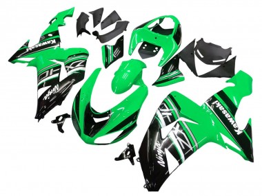 2006-2007 Kawasaki ZX10R Motorcycle Fairing Kits - Green White Black UK Manufacturers