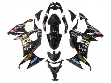 2006-2007 Kawasaki ZX10R Motorcycle Fairings - Glossy Black Red Blue Yellow Monster UK Manufacturers