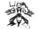 2008-2010 Kawasaki ZX10R Motorcycle Fairings - Glossy Black White Green Monster Elf UK Manufacturers