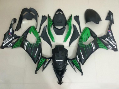 2008-2010 Kawasaki ZX10R Motorcycle Fairings - Matte Black Green UK Manufacturers