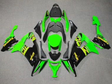 2008-2010 Kawasaki ZX10R Motorcycle Fairings - Green Glossy Black Yellow UK Manufacturers