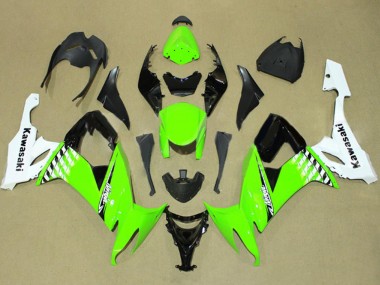 2008-2010 Kawasaki ZX10R Motorcycle Fairing - White Green Black UK Manufacturers