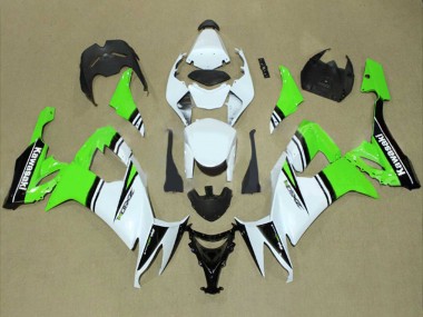 2008-2010 Kawasaki ZX10R Motorcycle Fairings - White Green Black UK Manufacturers