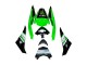 2008-2010 Kawasaki ZX10R Motorcycle Fairings - Green White Red Black Monster Elf 66 UK Manufacturers