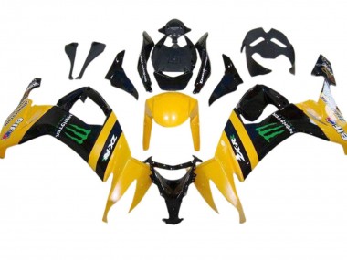 2008-2010 Kawasaki ZX10R Motorcycle Fairings - Yellow Black Green Monster UK Manufacturers