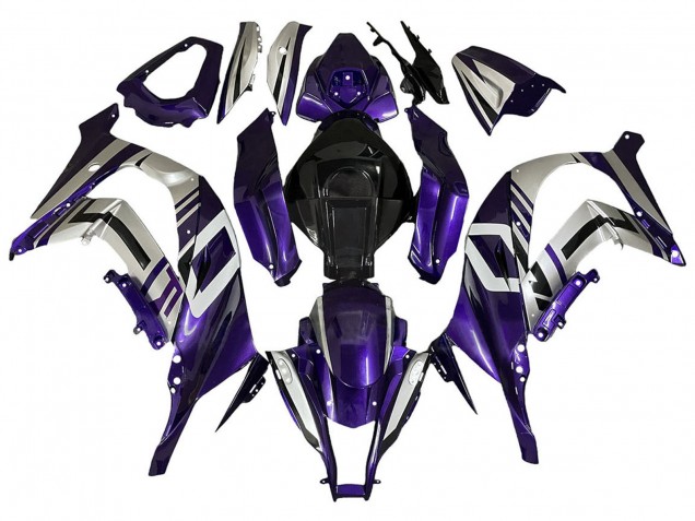 2008-2010 Kawasaki ZX10R Motorcycle Fairings - Purple Silver Black UK Manufacturers