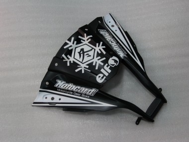 2011-2015 Kawasaki ZX10R Motorcycle Fairings - Glossy Black White Elf Snow Decal UK Manufacturers