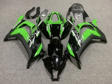 2011-2015 Kawasaki ZX10R Motorcycle Fairings - Green Glossy Black Matte Black UK Manufacturers